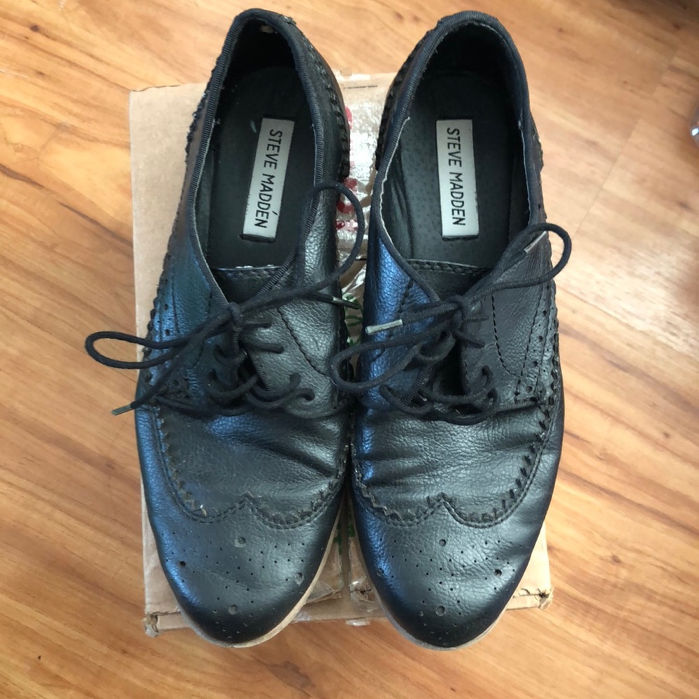 Steve Madden oxford black shoes women’s 9